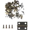 VISTTUSWILL 100 cerniere in lega, mini cerniere, piccole cerniere in metallo con 400 viti, cerniere per portagioie, armadi e cassette di legno (bronzo)