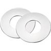 PATIKIL Piastre di copertura idraulica da 60 mm, 2 pezzi in acciaio inox, flangia divisa da parete, copertura per tubi, decorazione per tubo del camino