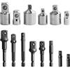 REBECCAGIBSON Set di 14 adattatori per bussola, tra cui 6 chiavi a bussola, dado e 8 sfere quadrate, set di adattatori esagonali su 1/4, 1/2, 3/8 quadrati, per cricchetto, avvitatore manuale