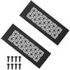 PATIKIL 8 X 3 Inch Copertura Presa D'Aria Per Porta, 2 Pezzi Griglia Ventilazione In Alluminio Resistente Con Viti Di Montaggio Per Armadio Porta Guardaroba, Nero