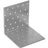 Screws City 100 mm x 100 mm x 100 mm zincato perforato angolo piastra connettore per legno spessore 2 mm staffa angolare in metallo piastra L Heavy Duty KM13 (confezione da 20) L07-08ABC