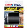 Tesa Extra Power Universale - Nastro Telato per Riparazioni, Fissaggio, Imballaggio, Marcatura e Sigillatura - Nero - 5 m x 50 mm