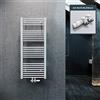 ELEGANT Radiatore per bagno 1200x500mm bianco Radiatore da bagno con collegamento centrale Radiatore scaldasciugamani scaldasalviette con termostato multiblocco bianco