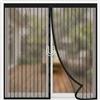 FIgpmwld Zanzariera magnetica, autoadesiva, rete in fibra di vetro, multicolore, dimensioni multiple(Black,50x150cm)