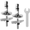 Zyiphor 2 Kit Cerniere del Sedile del WC M6 × 71,5mm Cerniere di Ricambio Tavoletta WC Acciaio Inox per WC Cerniera Copriwater Universali Kit Fissaggio Tavoletta per la Maggior Parte dei Modelli di WC