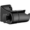 WAZUBC Supporto per soffione doccia, angolo regolabile a 360°, in lega di zinco, staffa da parete per doccia, staffa girevole per bagno, hotel, appartamento (nero)