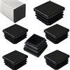 HJYZY 6 tappi quadrati in plastica 75 x 75 mm per tubi in metallo, inserto per condutture per sedie e mobili