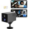 Bextgoo Telecamera con SIM, 4G LTE Telecamera senza WiFi, 4K Mini Videocamera 4G Batteria per Auto, Parcheggio, Campeggio & Viaggio, Visione 160°, Visione Notturna, Rilevamento Radar AI & Allarme