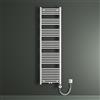 Mai & Mai Radiatore Piatto 180x50cm con Elemento Riscaldante 1000W, Radiatore Scaldasalviette Termoarredo da Bagno Riscaldamento Elettrico o da Acqua Calda RHE in Acciaio, Bianco