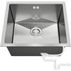 ANW HOME Lavello Cucina 1 Vasca 49x44 cm, Acciaio Inox 304