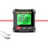 HangYuFly Goniometro digitale con doppio laser e funzione di calibrazione, 4 lati magnetici, precisione 0,05°, inclinometro con display LCD retroilluminato, ricaricabile USB-C, misuratore di inclinazione per ca