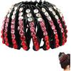 Generic Fermagli per capelli a d', elastici estensibili per coda di cavallo - Elastici retrattili espandibili a doppia clip per capelli a d' trasparente per donne, ragazze
