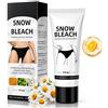 Chenzvora 60ml Snow Bleach Cream, Crema Sbiancante Crema Schiarente Underarm Whitening Cream Zona Intima Ascelle Ginocchia Gomiti Corpo Macchie Scure Cura Quotidiana Pelle Uniforme Uso Donna Uomo