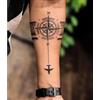 GoDdis 2 Pezzi Adesivi Per Tatuaggi Temporanei A Base Di Erbe Tatuaggio Finto Bussola Bracciale Piccolo Aeroplano Succo Donne E Uomini Semipermanenti Antiriflesso Impermeabile Durata 2 Settimane