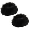 Generic Elastici per capelli colorati in peluche, elastici per capelli in pelliccia sintetica, per supporto a coda di cavallo soffice per donne e ragazze (2 pezzi)
