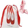 Generisch Borsa per scarpe da ballo, in raso, antipolvere, lavabile, leggera, protettiva, per ballerine, compleanni, ragazze, donne, viaggi