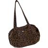 Poystng Borsa a tracolla in cotone con stampa leopardi giapponesi coreani Borsa a tracolla ergonomica dal design unico per donna