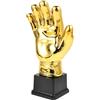 HORIALENCE Guanti da Portiere in Plastica Oro, Premio per Campionati e Competizioni Scolastiche di Calcio