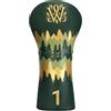 Qianly Copri-Legni da Golf Morbido Accessorio Resistente Coperture per Golfisti, Copritesta Per Mazza Da Golf In Pelle PU Con Stampa Foresta, Per Driver 1