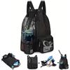 Xweptuy Borsa da nuoto 13x16 pollici Zaino da spiaggia multitasche Borsa da nuoto in rete di tessuto Oxford con chiusura a coulisse Piscina regolabile per immersioni Zaino da palestra per surf