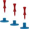 Mealoodiousmusea 3 pezzi Golf Tees Holder stabile combinazione design durevole Golf Ball Holder rosso