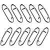 AJTUTUS 50Pcs Power Fishing Clip Link Split Rings In Acciaio Inox Connettore a Cambiamento Rapido per Esche Clip Connettori Da Pesca Girelle