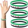 Monetais Braccialetti in Silicone Flessibili da 3 Pezzi, Braccialetti Sportivi con Bandiera siriana per attività all'aperto per Uomini e Donne