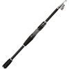 Minhe Canna da pesca telescopica in fibra di carbonio, portatile, da viaggio, 1,8 m, 2,1 m, 2,4 m, design pieghevole, lunghezza chiusa 53 cm, per trote d'acqua dolce e salata