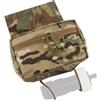 Generic Pouch Outdoor sospeso, Marsupio utilitario Basso con Pannello Hook Loop | Pouch in nylon con apertura mezza zip, tasca elastica, anelli elastici removibili e pannelli morbidi