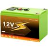 HJGHY Power Bank Portatile al Litio da 12V 10Ah per Esterni