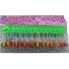 Generic 100pcs Colorato Ovale/Cilindro Pesca Galleggiante Bobber Stopper Pesca Galleggiante Fagiolo Spazio Sinkers Stop Accessori Stop Tappi