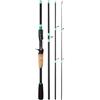 Minhe Canna da pesca in fibra di vetro da 1,65 m-2,1 m per M Tone 4 5 sezioni spinner baitcasting forte portante leggera nera per acqua dolce salata pesca pesca acqua di mare con inserto