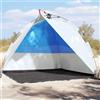 TEKGHUT Tenda da spiaggia azzurro impermeabile con sistema a sgancio rapido e borsa per il trasporto, tenda da spiaggia pieghevole in poliestere con rivestimento in PU, ingresso aperto per gite in famiglia