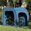 TEKGHUT Garage portatile pieghevole per bicicletta con tetto in poliestere idrorepellente, blu, 218 x 156 x 180 cm, include cinque aste FRP e due aste più lunghe per stabilità, quattro