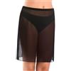 Teyli - Sottoveste Donna in Tulle Leggero - Intimo Trasparente da Indossare sotto Vestiti e Gonne - Morbida e Confortevole da Indossare. Nero XL