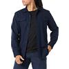 Amazon Essentials Camicie in Flanella a Maniche Lunghe a 2 Tasche a vestibilità Aderente Uomo, Blu Marino, S