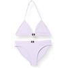 Calvin Klein Bikini Triangolo Bambina Ky0Ky00092 Costume da Bagno, Viola (Lilac Sprig), 10-12 Anni