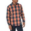 Amazon Essentials Camicia Casual in Popeline a Maniche Lunghe vestibilità Regular Uomo, Blu Marino Arancione Bisonti, M