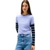 Tommy Jeans Donna T-Shirt Maniche Corte Slim Logo Tee con Scollo Rotondo, Viola (Vintage Iris), 1XL