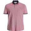 Jack & Jones JJEPAULOS - Polo da Uomo, a Maniche Corte, in Cotone, Taglia Grande, Rio Red/Dettagli: PS, 6XL