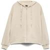 VERO MODA LS Zip Hoodie Vmhali Jrs Ga Boo-Felpa con Cappuccio e Cerniera, Farina d'avena, L Donna