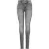 ONLY Blush Mid SK Ank Raw Jens Noos Skinny Donna, Grigio (Grey Denim/Grey Denim), 40W/L34