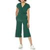 Amazon Essentials Tuta Jumpsuit con Fondo Ampio sopra La Caviglia Incrociata a Maniche Corte Donna, Stampa Nuvole, XS