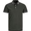 Jack & Jones JJEPAULOS - Polo da Uomo, a Maniche Corte, in Cotone, Taglia Grande, Forest Night/Dettagli: Play 1, 5XL