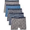 Amazon Essentials Boxer Aderenti in Cotone Traspirante, Senza Etichette Uomo, Confezione da 5, Ananas/Righe/Stampa Floreale, XL