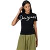 Desigual Maglietta a Maniche Corte della Collezione Donna, Nero, XS