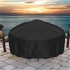 ZYWUOY Copertura rotonda per barbecue, 120 x 20 cm, in poliestere, impermeabile, protezione dai raggi UV, adatta per barbecue a gas all'aperto