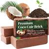 IATAHI Mattoni di Cocco Organici,4pcs Confezione da Mattoncini di Cocco per Piante,Coco Coir Mattone,Substrato in Fibra di Cocco ad Alta Espansione,Piantare Terreno di Cocco,Nocciolo di Cocco per Giardino