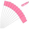 M METERXITY 10 Bandierine Segnale Impermeabili da Giardino, 21x2.5x3.5 Pollici per Prato/Giardino/Irrigazione/Paesaggio/Irrigatore/Rilievo/Add. Cani/Fai da Te [Rosa]
