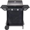 Campingaz Barbecue a gas Xpert 200 LXD | Barbecue a gas con 2 bruciatori a gas alluminati | Coperchio con termometro | Potenza 7,1 kW | Griglia scaldavivande | 2 tavoli laterali pieghevoli